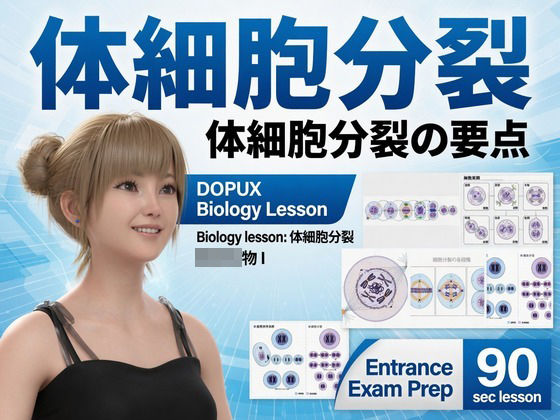 【▲20】一ノ瀬廻里 大学に進学し強豪予備校『DOPUX（ドピュックス』で生物I，IIを教える名物講師に！（Vol.009:体細胞分裂）