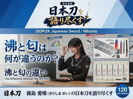 パンチラガチャ★霧島 愛唯（きりしま めい）『日本刀を語り尽くす』第1章-まず「日本刀とは何か」を知る（029-沸と匂は何が違うのか？）