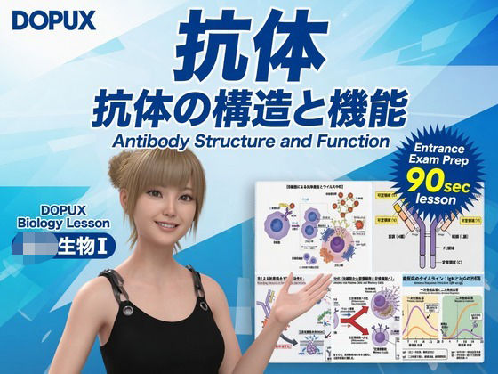 【▲20】パンチラガチャ★一ノ瀬廻里 大学に進学し強豪予備校『DOPUX（ドピュックス』で生物I，IIを教える名物講師に！（Vol.060:抗体）