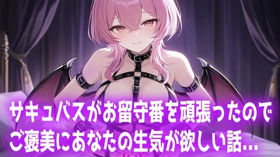 サキュバスがお留守番を頑張ったのでご褒美にあなたの生気が欲しい話...