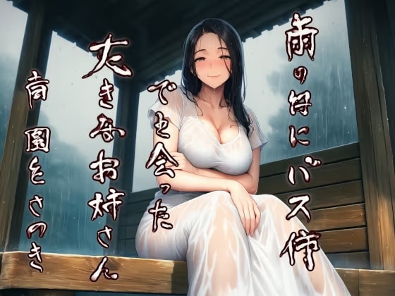 雨の日にバス停で出会った大きなお姉さん