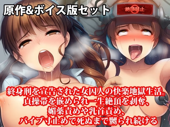 『終身刑を宣告された女囚人の快楽地獄生活。貞操帯を嵌められ一生絶頂を剥奪、媚薬責めや乳首責め、バイブ寸止めで死ぬまで嬲られ続ける』原作&音声版セット