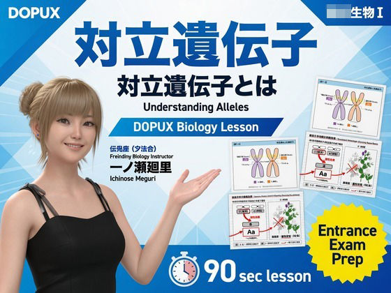【▲20】一ノ瀬廻里 大学に進学し強豪予備校『DOPUX（ドピュックス』で生物I，IIを教える名物講師に！（Vol.011:対立遺伝子）