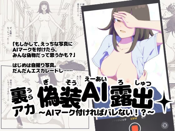 裏アカ偽装AI露出〜AIマーク付ければバレない！？〜