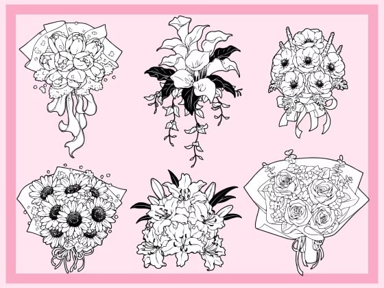 花束素材 16種