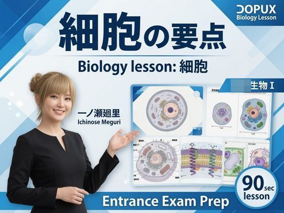 【▲20】一ノ瀬廻里 大学に進学し強豪予備校『DOPUX（ドピュックス』で生物I，IIを教える名物講師に！（Vol.002:細胞）