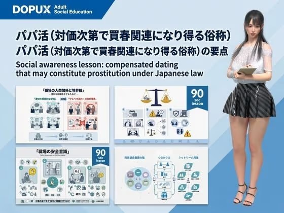【△20】パンチラガチャ★二階堂 沙耶 大学に進学し強豪予備校『DOPUX（ドピュックス）』で社会人向け講座（性犯罪）を教える名物講師に！（Vol.042:パパ活（対価次第で買春関連になり得る俗称））