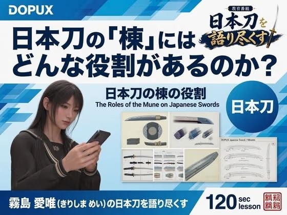 パンチラガチャ★霧島 愛唯（きりしま めい）『日本刀を語り尽くす』第1章-まず「日本刀とは何か」を知る（021-日本刀の「棟」にはどんな役割があるのか？）