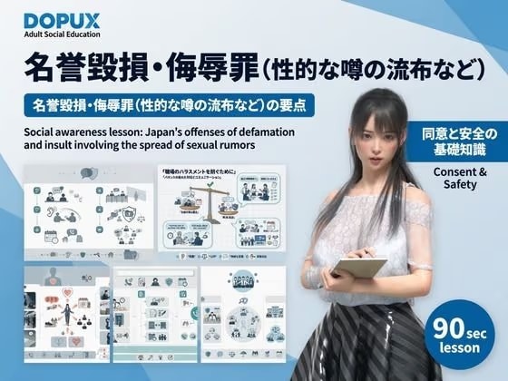 【△20】パンチラガチャ★二階堂 沙耶 大学に進学し強豪予備校『DOPUX（ドピュックス）』で社会人向け講座（性犯罪）を教える名物講師に！（Vol.029:名誉毀損・侮辱罪（性的な噂の流布など））