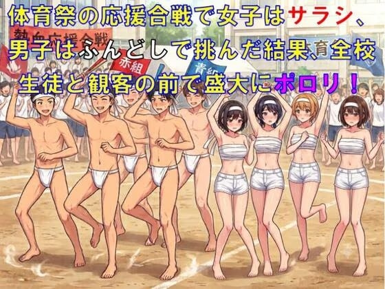 体育祭の応援合戦で女子はサラシ、男子はふんどしで挑んだ結果、全校生徒と観客の前で盛大にポロリ！